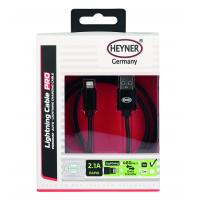 Kabel rychlonabíjecí HEYNER USB černý 1m 511730